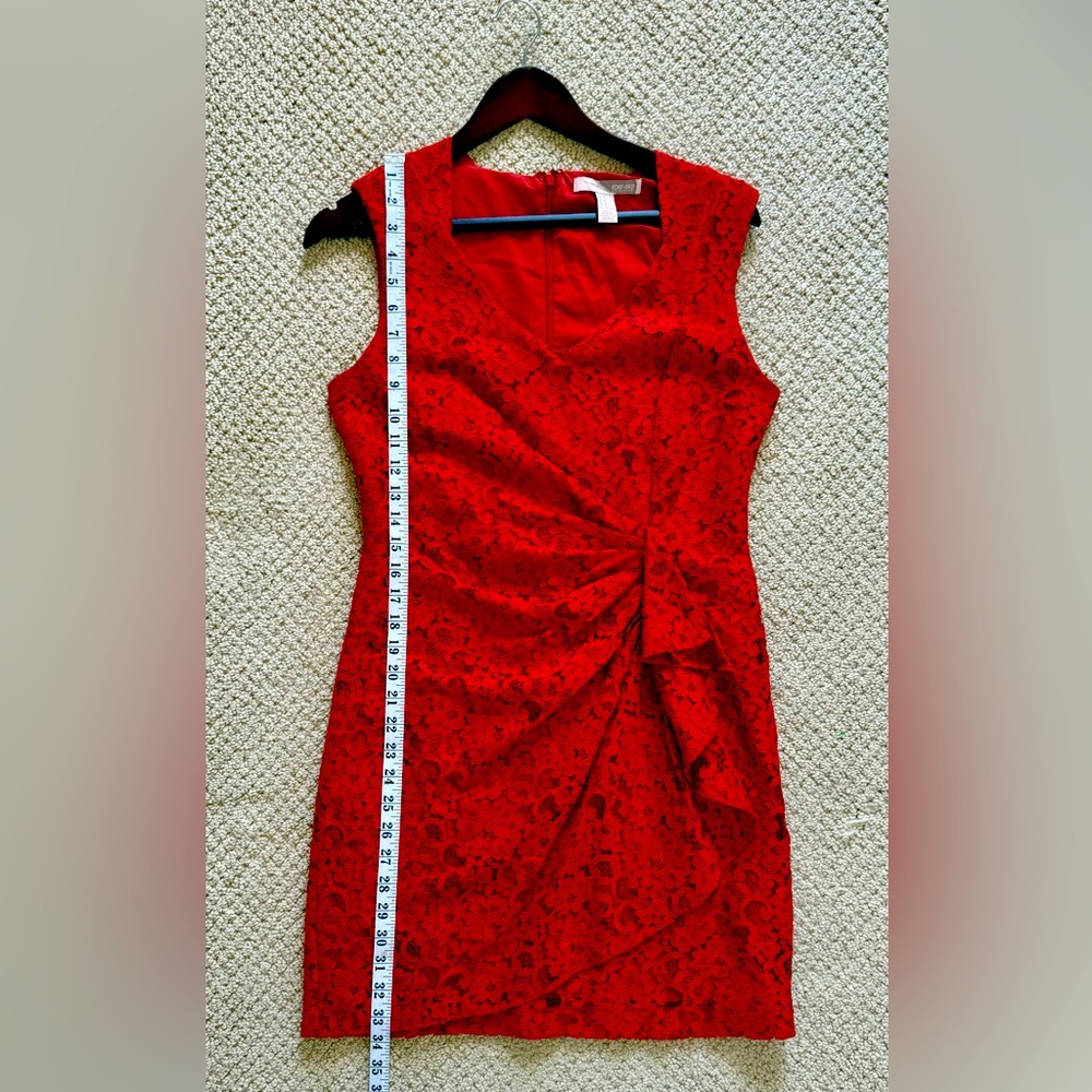 Forever 21 Vibrant Burnt Orange Lace Dress Women’s Size M
